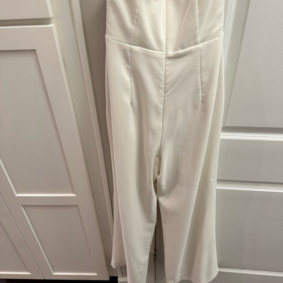 NBD Strapless White Jump Suit with Pockets - Picture 6 of 10